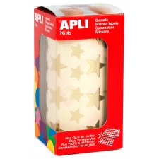 agipa APLI Kids Sticker "Sterne" auf Rolle gold...
