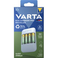 VARTA Ladegerät Eco Charger Pro Recycled inkl. 4x...