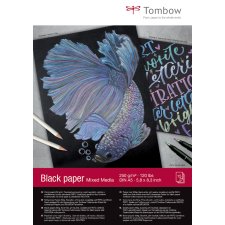 Tombow Zeichenblock "Black Paper" DIN A5 blanko...