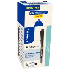 PILOT Faserschreiber V Sign Pen VALUE PACK schwarz 20 Stifte