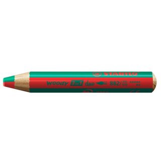 STABILO Multitalentstift woody 3 in 1 duo rot/dunkelgrün
