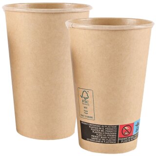 NATURE Star Kraftpapier-Kaffeebecher Kraft 0,3 l braun 50 Stück