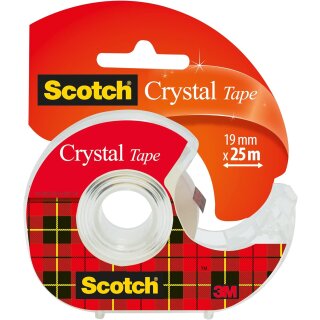 Scotch Handabroller Crystal transparent im Handabroller 19 mm x 25 m