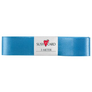 SUSY CARD Geschenkband "Doppelsatin" 25 mm x 3 m hellblau