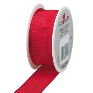 SUSY CARD Geschenkband auf Spule "Trend" rot 40 mm x 2 m