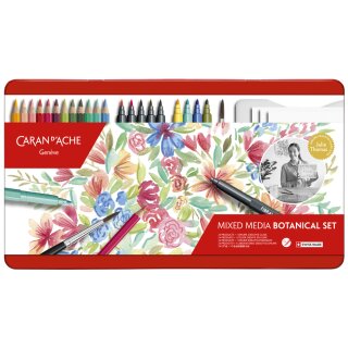 CARAN DACHE Mixed Media BOTANICAL SET 24-teilig