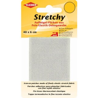 KLEIBER Stretchy-Bügel-Flicken 400 x 60 mm hellgrau