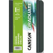 CANSON Skizzenbuch GRADUATE DRAWING 102 x 152 mm schwarz...