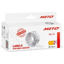 METO Etiketten für Preisauszeichner 26 x 12 mm orange 6 Rollen à 1.000 Etiketten