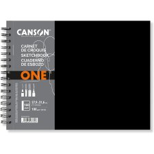 CANSON Skizzenbuch ONE 279 x 216 mm schwarz 80 Blatt