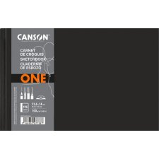 CANSON Skizzenbuch ONE 216 x 140 mm schwarz 98 Blatt