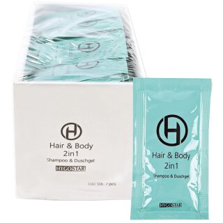 HYGOSTAR 2-in-1 Duschgel & Shampoo 100 Stück à 12 ml Sachet