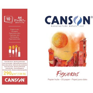 CANSON Zeichenpapierblock "Figueras" 210 x 297 mm 290 g/qm 10 Blatt