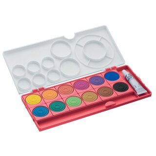LAMY Deckfarbkasten aquaplus rot 12 Farben inkl. Deckweiß