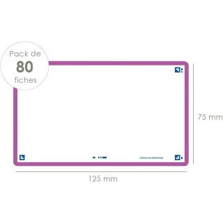 Oxford Karteikarten "Flash 2.0" 75 x 125 mm blanko lila 80 Stück
