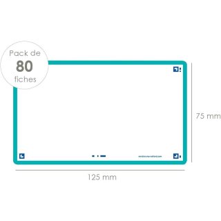 Oxford Karteikarten "Flash 2.0" 75 x 125 mm blanko mint 80 Stück