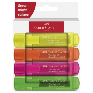 FABER-CASTELL Textmarker TEXTLINER 1546 4er Kartonetui