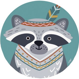 CEP Mauspad Kids "Waschbär" rund