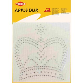 KLEIBER Strass-Applikation XL "Krone" 135 x 145 mm