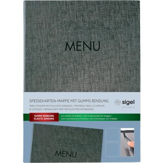 sigel Speisekarten-Mappe MENU DIN A4 anthrazit