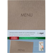 sigel Speisekarten-Mappe MENU DIN A4 beige