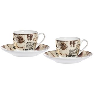 Ritzenhoff & Breker Espresso-Set CREMA 4-teilig 2 Tassen + 2 Untertassen