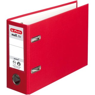 herlitz PP-Ordner maX.file protect A5 quer rot