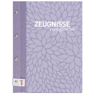 ROTH Zeugnismappe Pattern mit Buchschrauben "Lila Paradise" inkl. 12 PP-Hüllen