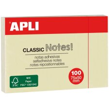 APLI Haftnotizen "CLASSIC Notes!" 75 x 50 mm...