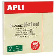 APLI Haftnotizen "CLASSIC Notes!" 75 x 75 mm...