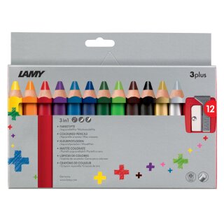 LAMY 3-in-1 Buntstifte 3plus 12er Kartonetui