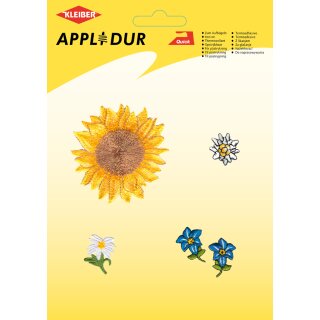 KLEIBER Applikations-Sortiment "Flowers 2" 5 Motive zum Aufbügeln