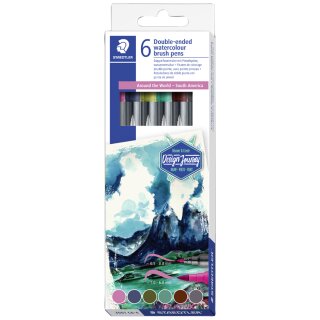 STAEDTLER Doppel-Fasermaler "Südamerika" 6er Kartonetui