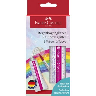 FABER-CASTELL Glitzer-Gel Regenbogen 2 Tuben à 12 ml