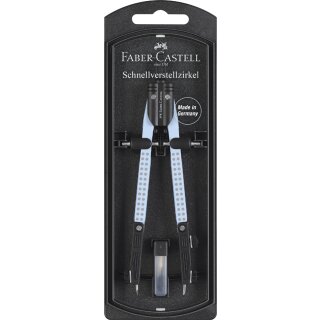 FABER-CASTELL Schnellverstellzirkel GRIP hellblau