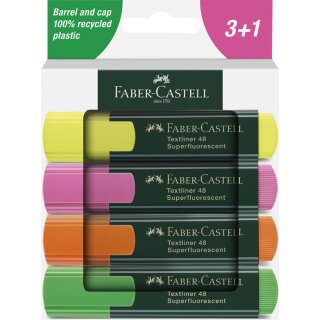 FABER-CASTELL Textmarker TEXTLINER 48 4er Etui