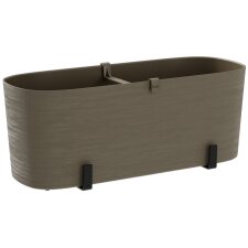 tera Blumenkasten-Set "Paros" inkl. Halter sand