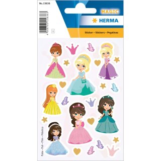 HERMA Glitter-Sticker MAGIC Sweet Princess 1 Blatt à 24 Sticker