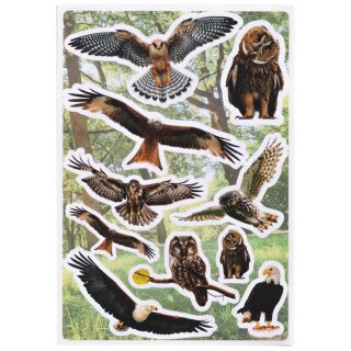 HERMA Sticker DECOR Greifvögel aus Papier matt 3 Blatt à 10 Sticker
