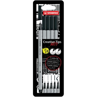 STABILO Creative Tips ARTY BLACK 5er Kartonetui