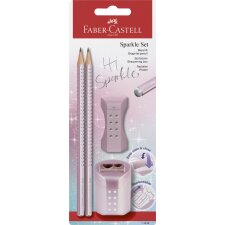 FABER-CASTELL Schreibset GRIP SPARKLE rosé