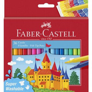 FABER-CASTELL Fasermaler CASTLE 36er Kartonetui
