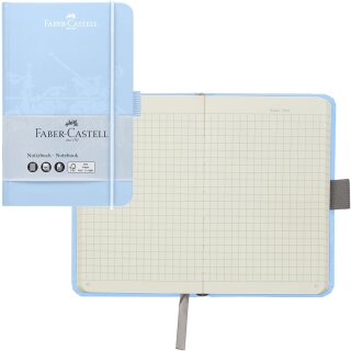 FABER-CASTELL Notizbuch DIN A6 kariert hellblau 194 Seiten