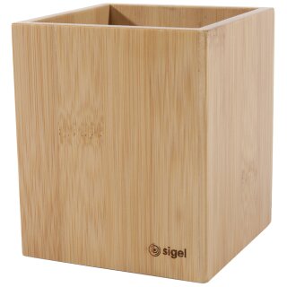 sigel Stifteköcher Eyestyle aus Bambus quadratisch