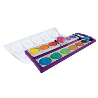Pelikan Deckfarbkasten K12 violett 12 Farben inkl. 7,5 ml Deckweiß