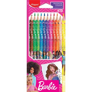 Maped Dreikant-Buntstifte Barbie 12er Kartonetui