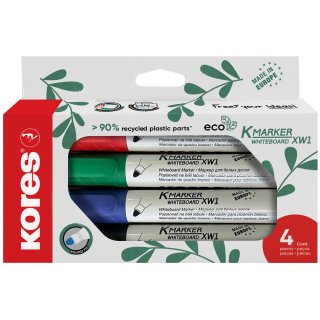 Kores Whiteboard- & Flipchart-Marker "ECO XW1" 4er Etui