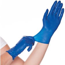 HYGOSTAR Latex-Handschuh Soft Blue L blau puderfrei 100...