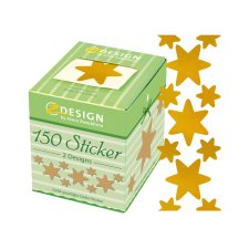 ZDesign Weihnachts-Sticker "Sterne" gold auf...
