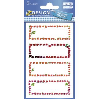 ZDesign HOME Haushalts-Etiketten "Beeren & Kirschen" 3 Blatt à 4 Etiketten